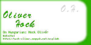 oliver hock business card